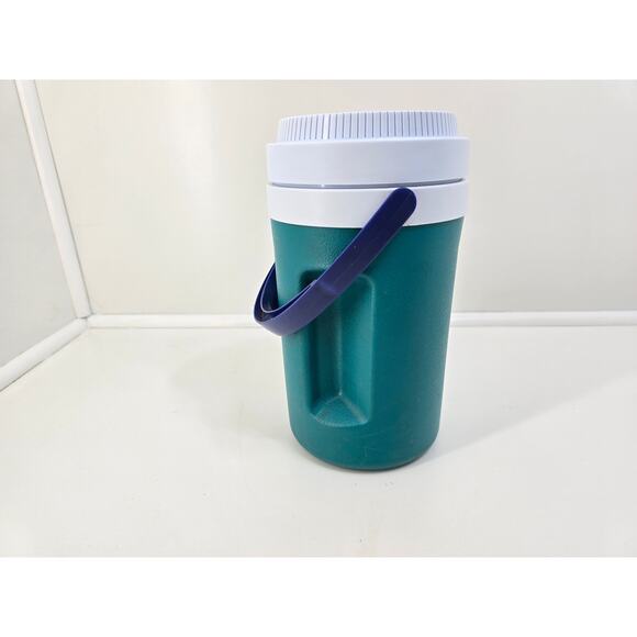 Rubbermaid 1691 Vtg Swivel Spout Insulated Jug 1/2 G Made in USA Teal - Picture 3 of 8
